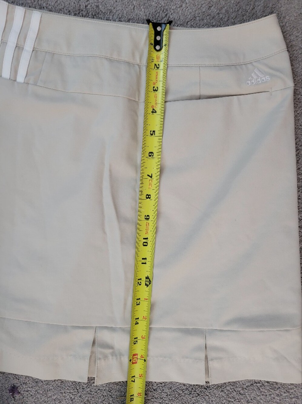 Adidas ClimaCool Golf Skort Skirt Beige Tan Pleated Athletic Tennis Women's Size - Picture 4 of 6